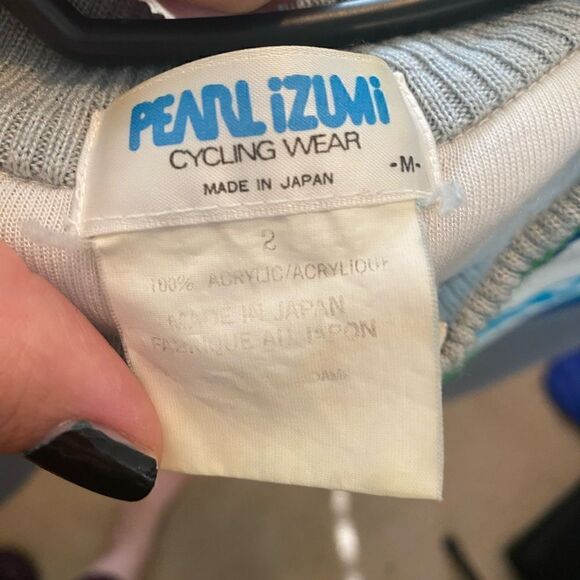 Vintage Shimano Retro Striped Bicycle Gray Jersey - Picture 7 of 7